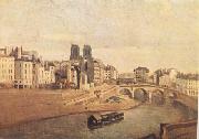 Notre-Dame et le quai des Orfevres (mk11) Jean Baptiste Camille  Corot